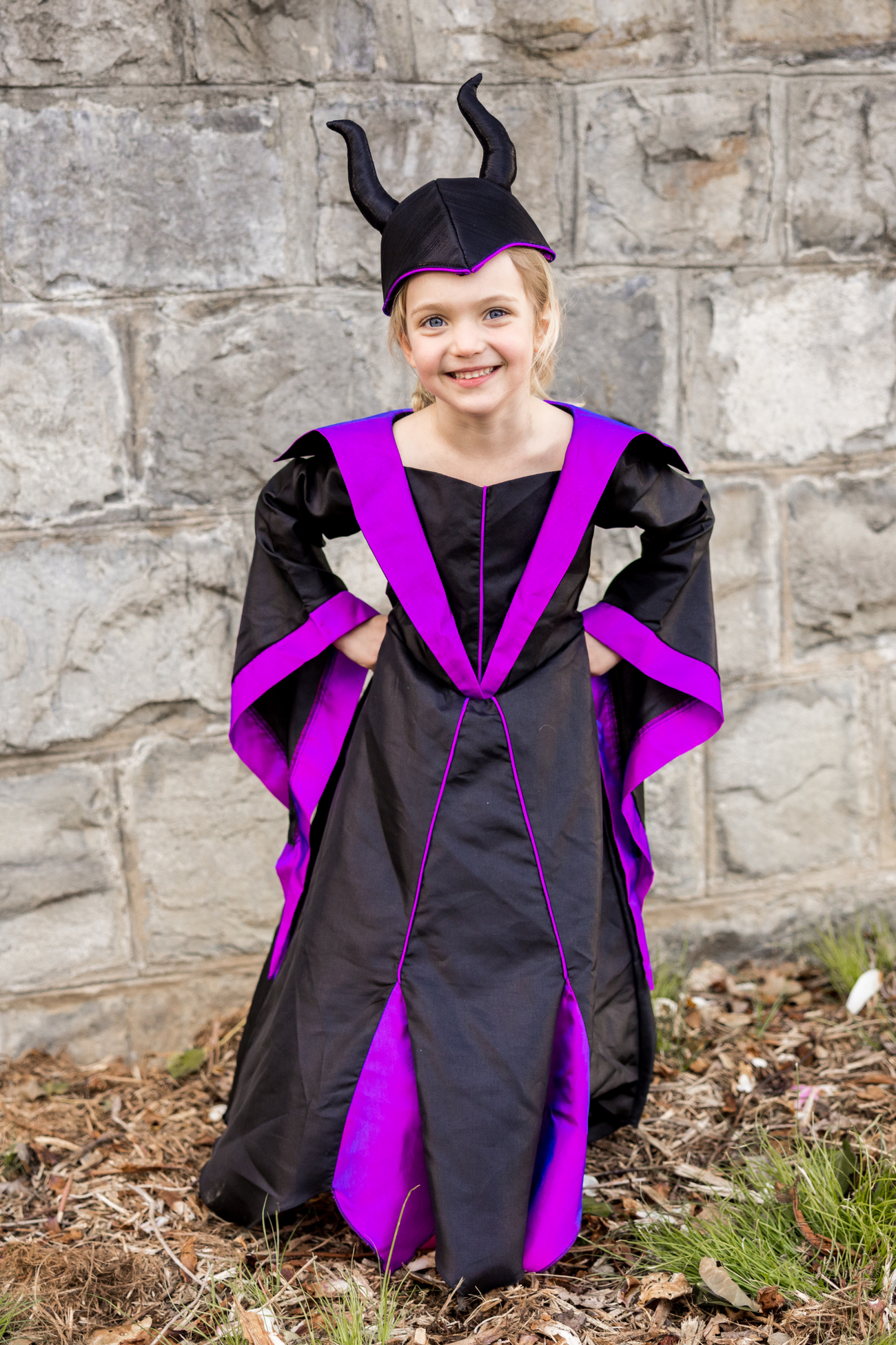 Halloween Dress Villain Princess Dress Headpiece Size 5 6 DNR
