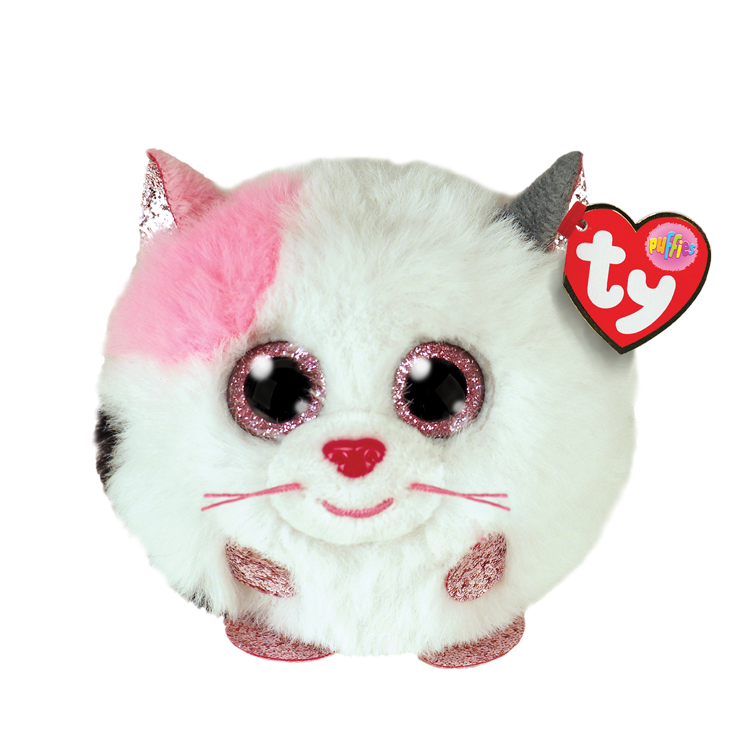 Ty Puffies Muffin White Cat Buddies Toys